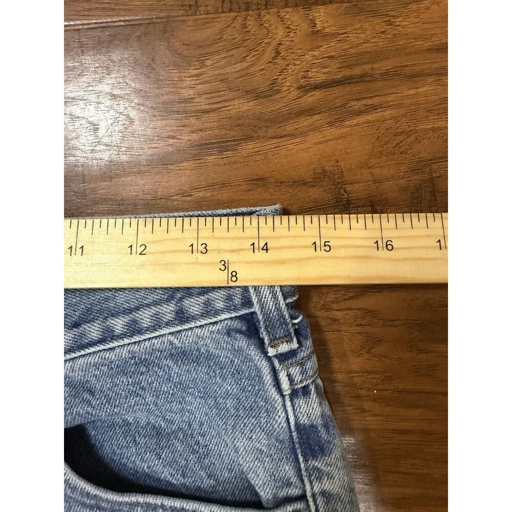 Carhartt 29x30 Actual Relaxed Fit Denim Very Distressed Light Wash Straight Leg